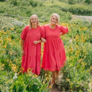 NViU Coral Tiered Dress